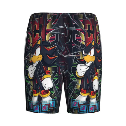 Pantalones cortos de pijama personalizados de Sonic the Hedgehog para hombre, para dormir y estar por casa
