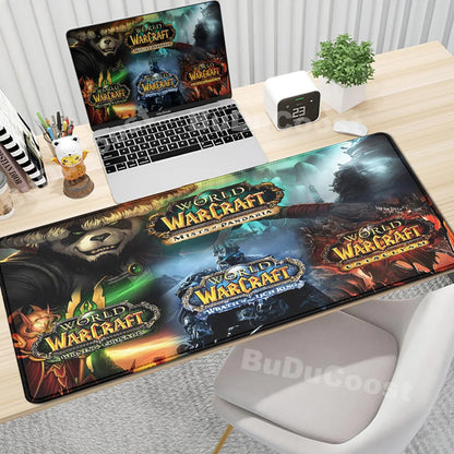 Anime World of Warcraft Podkładka na biurko Podkładka pod mysz do gier Akcesoria komputerowe XXL Podkładka z zapięciem na krawędzi Klawiatura Dywanik pod mysz dla graczy Podkładki biurowe