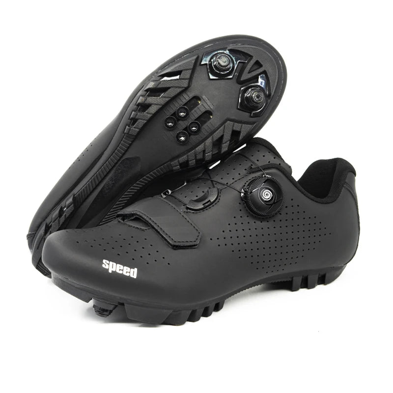 New Unisex Pedal Cycling Shoes, Flat Shoes Suitable for Mountain Sports, Pedal Self-Locking Cycling Shoes, Breathable Cycling Shoes