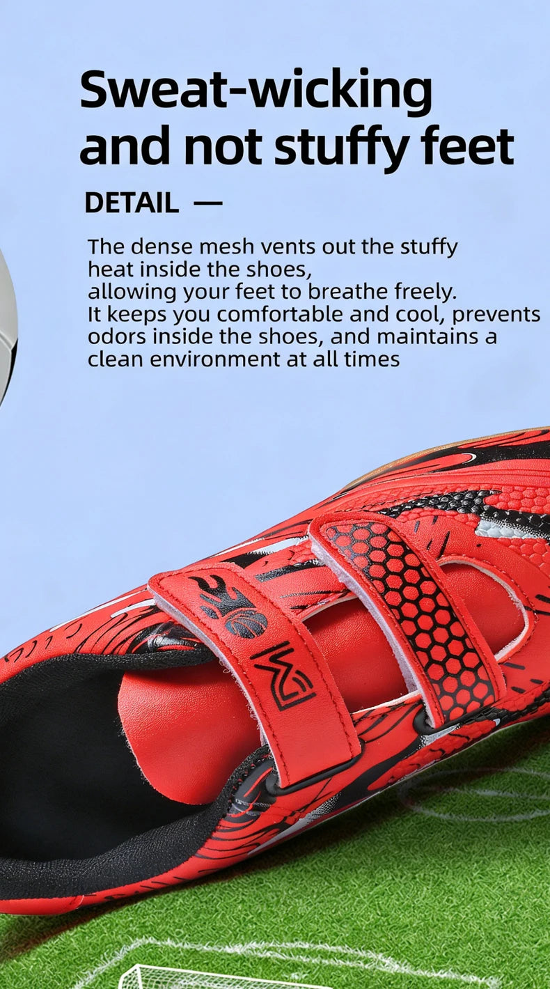 Scarpe da calcio per bambini, scarpini professionali da scuola, tacchetti per erba, allenamento sportivo, calzature outdoor e futsal per ragazzi, 28-38