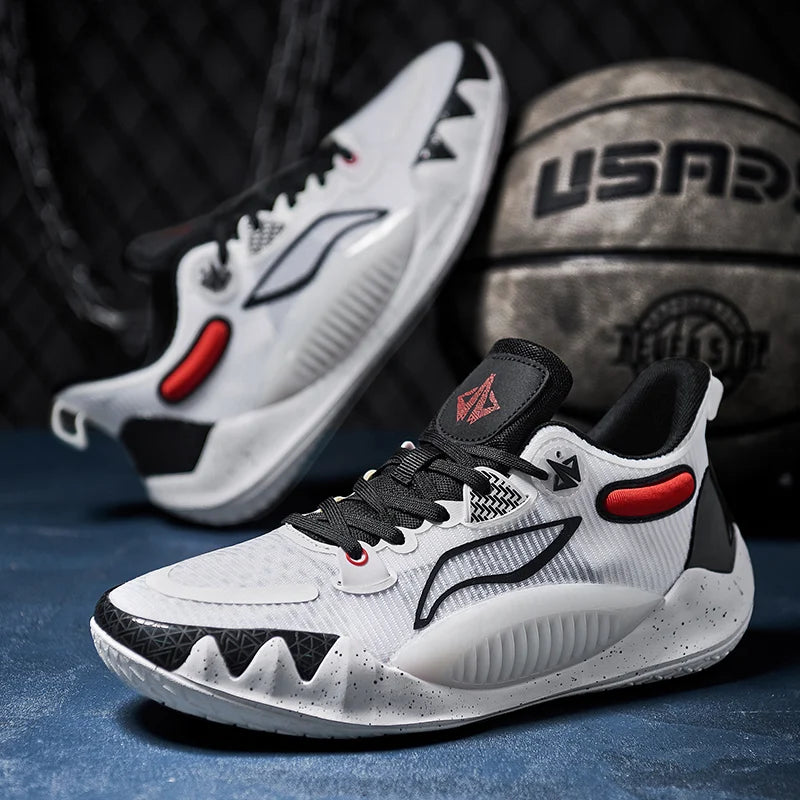 Men's Basketball Shoes Breathable Cushioning Non-Slip Wearable Running Shoes Gym Training Athletic Basketball Sneakers for Men
