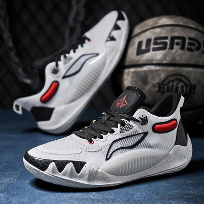 Men's Basketball Shoes Breathable Cushioning Non-Slip Wearable Running Shoes Gym Training Athletic Basketball Sneakers for Men