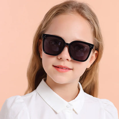 Children's Sunglasses Large Frame Fashionable Sunshade Anti-ultraviolet Silicone Polarized Children's Glasses 23048 23048