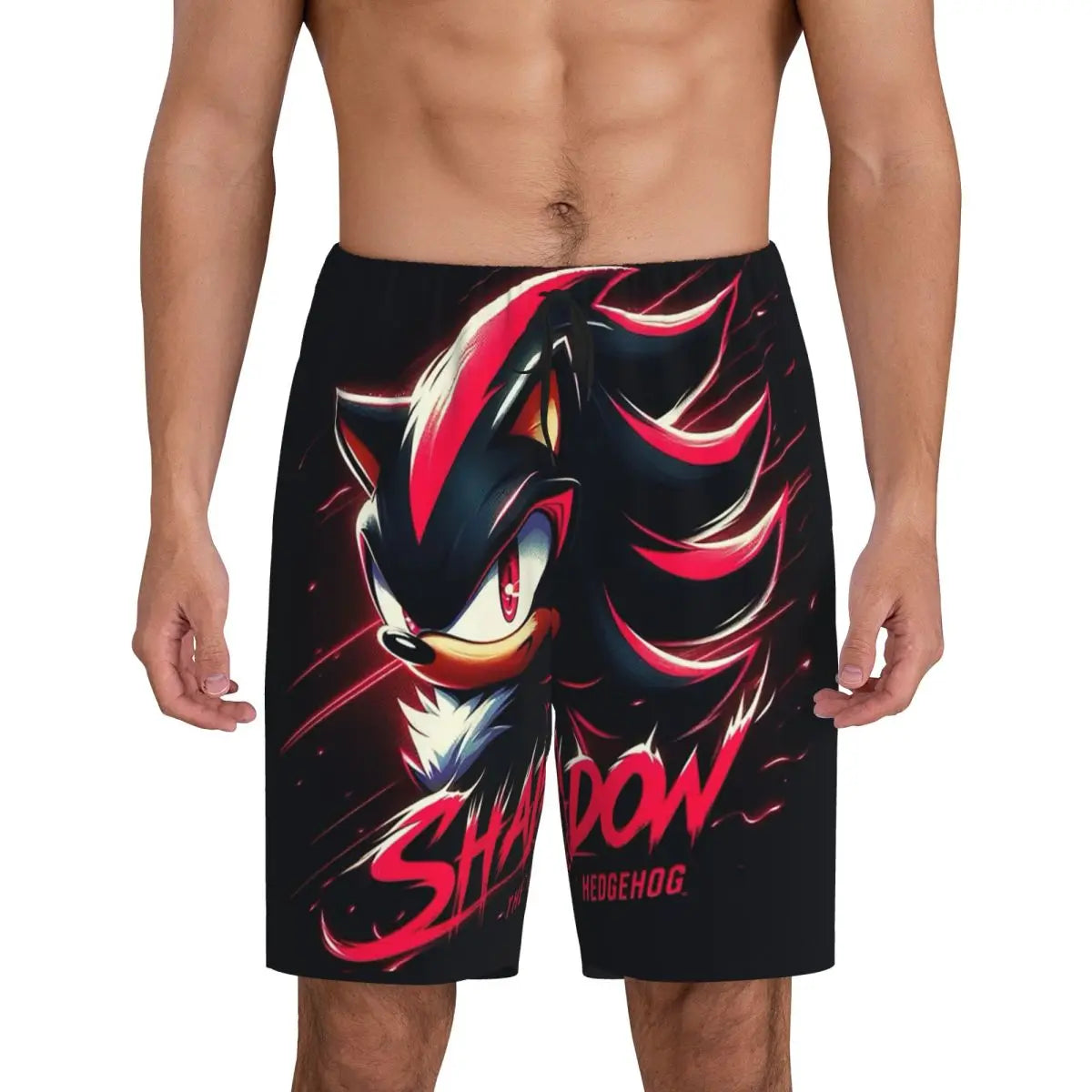 Pantalones cortos de pijama personalizados de Sonic the Hedgehog para hombre, para dormir y estar por casa