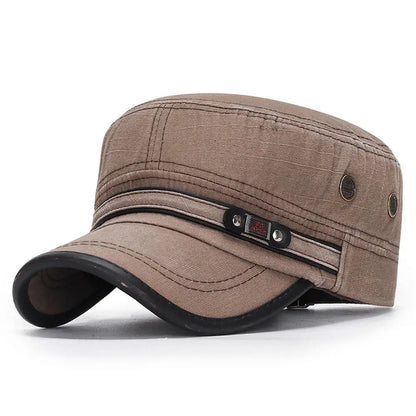 Fashion Men Peaked Cap Spring Summer Breathable Baseball Cap Adjustable Casual Cadet Hat High Quality Cotton Sun Cap