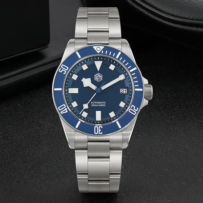 San Martin Grade 5 Titanium Watch SN0121TD PT5000/ST2130 Automatic Movement Watch 300M Waterproof Adjustable Clasp Wristwatch