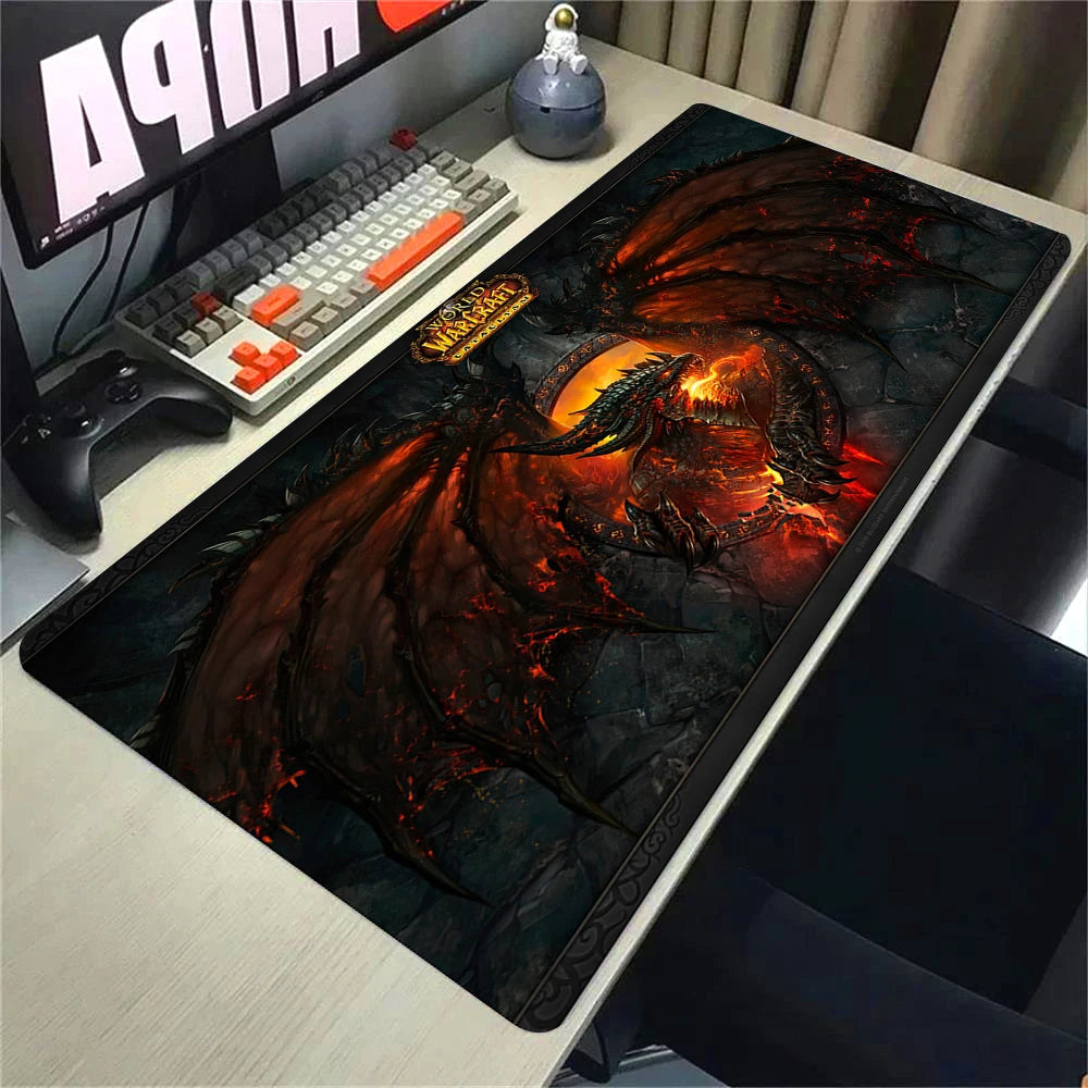 Velká gumová podložka pod myš a klávesnici Natural Horde Alliance HD World Of Warcraft Gaming, s rychlým povrchem a obšitými okraji