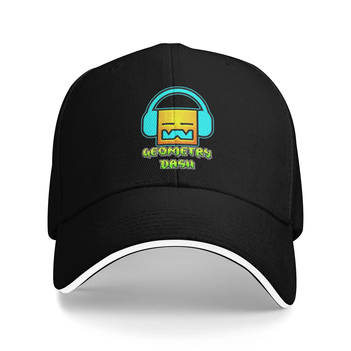 Geometry Game Dash Baseball Cap Casual Unblocked Level Sandwich Hat za moške in ženske, dihalna pokrivala za različne aktivnosti