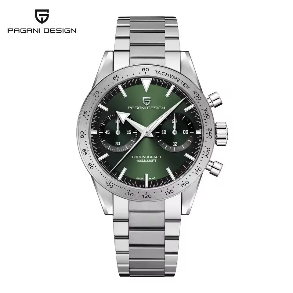 PAGANI DESIGN New 2026 Retro Luminous Moon Watch Men's Quartz Speed Sport Chronograph AR Sapphire Mirror VK64 Steel Men's Watches