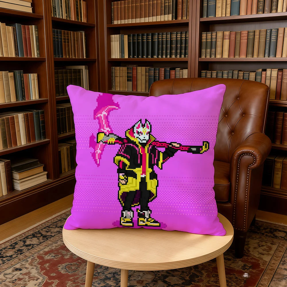 F-FORTNITE-ES Game cushion cover Home Office Birthday Anniversary Gifts Soft Skin Friendly Cushion Cover