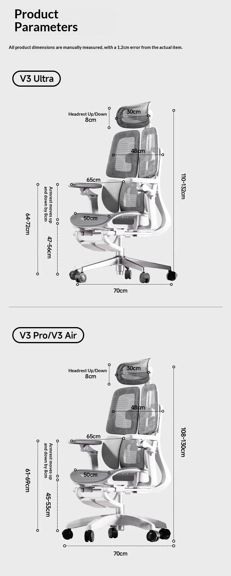 Ergonomic Office Mesh Chair Adjustable Executive Computer Chair with Rolling Swivel Base, Modern Gaming Chair for Home Office Desk Setup