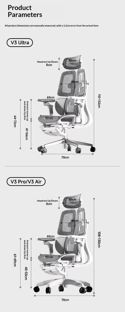 Ergonomic Office Mesh Chair Adjustable Executive Computer Chair with Rolling Swivel Base, Modern Gaming Chair for Home Office Desk Setup