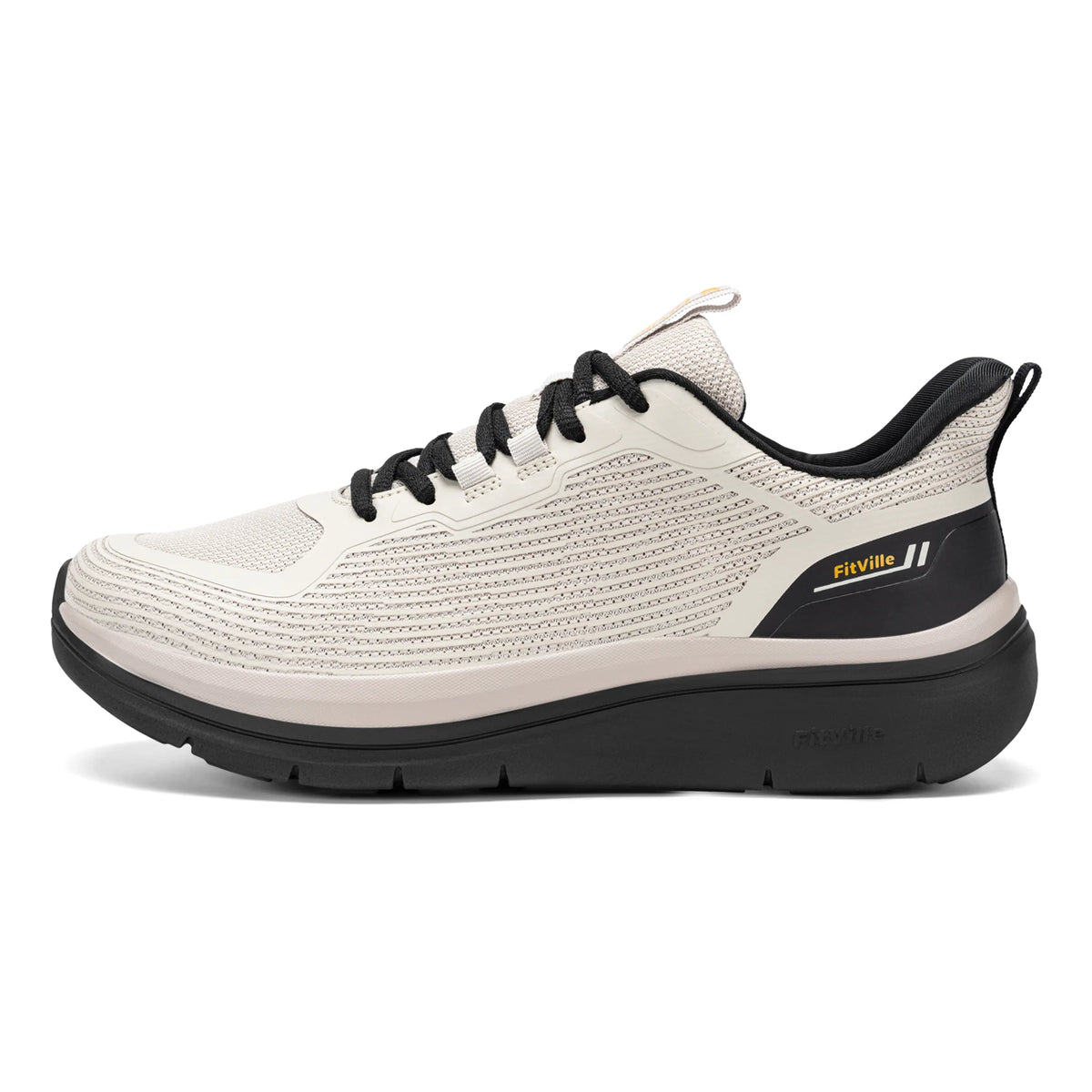 Fittington Men's Walking Shoes Extra Wide Sneakers Comfortable Lightweight Running Sports Shoes with Arch Support for Flat Feet