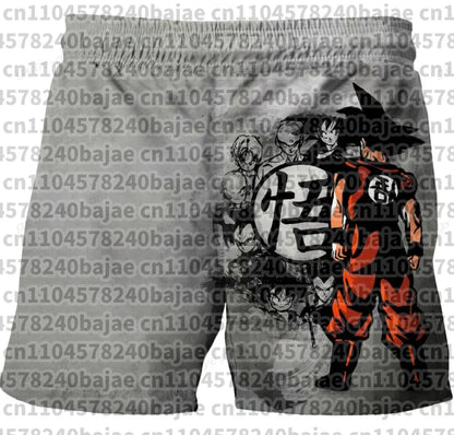 Pantalones cortos infantiles con estampado de Dragon Ball. Pantalones cortos para niños de 3 a 14 años. Pantalones cortos de playa para niños. Bañadores de verano de secado rápido con motivos de dibujos animados.
