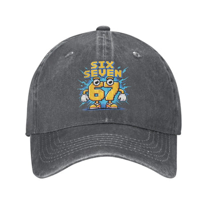 67 Meme Brainrot Six Seven Kids Gaming Gen Alpha Sun Baseball Cap Casual Men Trucker Hat Wholesale Design Outdoor Snapback Cap