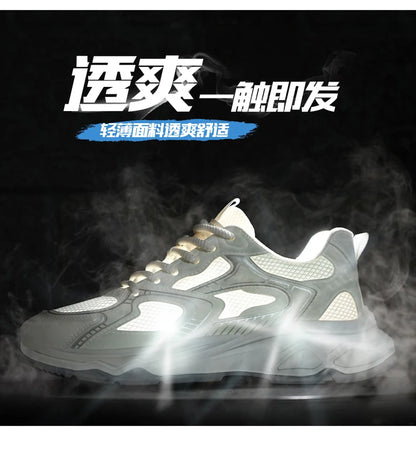 Herren-Speed-Freizeitsneaker für Frühling und Sommer, mit weicher Sohle, rutschfest, atmungsaktiv, Outdoor-Laufschuhe, modische Youth Joker Sportschuhe