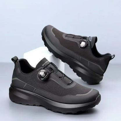 Originální nové pánské tenisky s otočným knoflíkem, platformové ležérní boty na chůzi, outdoorové odolné běžecké sportovní boty Plus