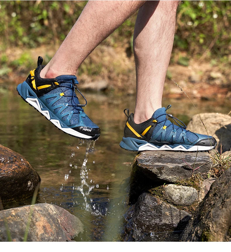 RAX New Men’s and Women’s Summer Hiking Shoes Breathable Upstream Shoes Trekking Aqua Shoes Outdoor Fishing Camping Sneakers for Men