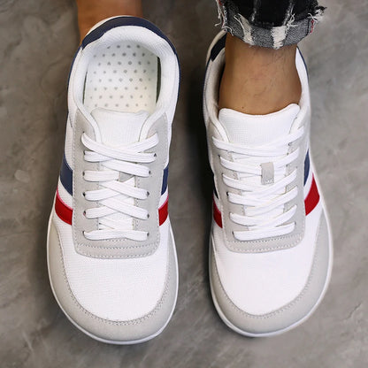 Men's tennis shoes with wide toe box, barefoot minimalist breathable comfortable outdoor walking shoes, sports casual blue shoes 2025