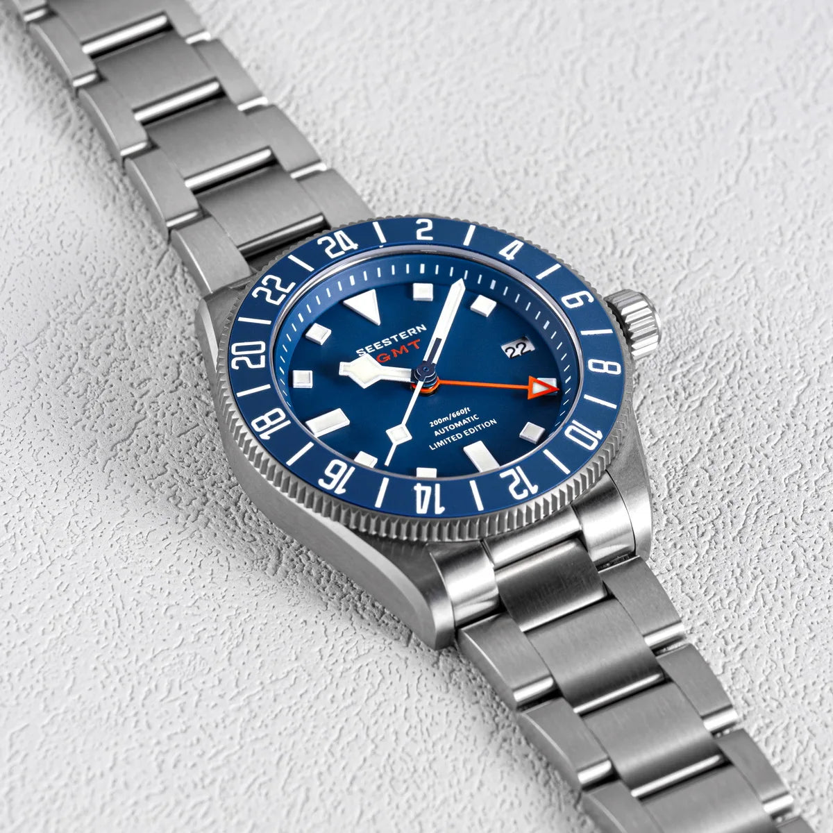 SEESTERN Titanium Diver Men of Watch GMT Automatic Mechanical Wristwatch NH34 Movement Sapphire Crystal 200M Waterproof Lume New