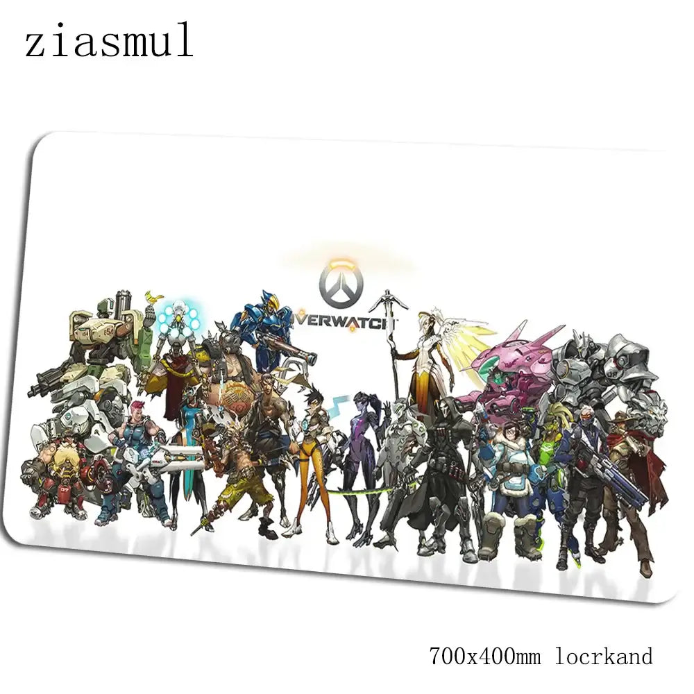 Alfombrilla para ratón Overwatch, elegante tapete para ordenador 70x40cm, alfombrilla gaming grande XL para ratón y teclado, juegos PC gamer y escritorio