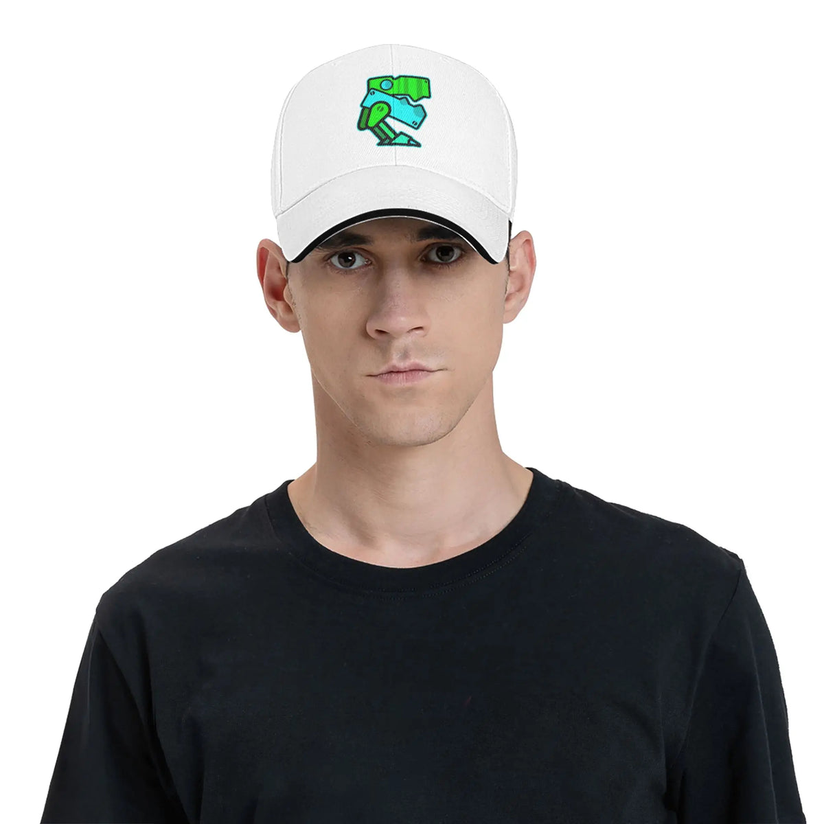 Geometry Game Dash Baseball Cap Casual Unblocked Level Sandwich Hat za moške in ženske, dihalna pokrivala za različne aktivnosti
