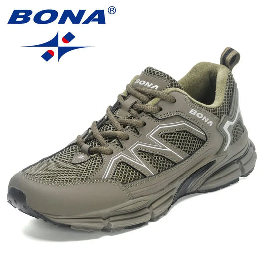 BONA New Designers joggingskor, herrlöparskor, andningsbara märkessneakers, herrskor för sport, träning och promenader, andningsbara m