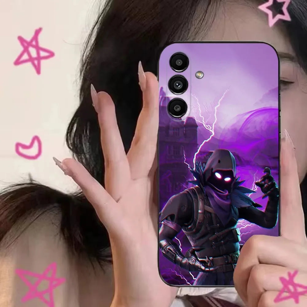 R-Royale F-Fortnite Phone Case For Samsung S24, S21, S22, S23, S30, Ultra, S20, Plus, FE, Lite, Note, 10, 9, 5G Black Soft Cover