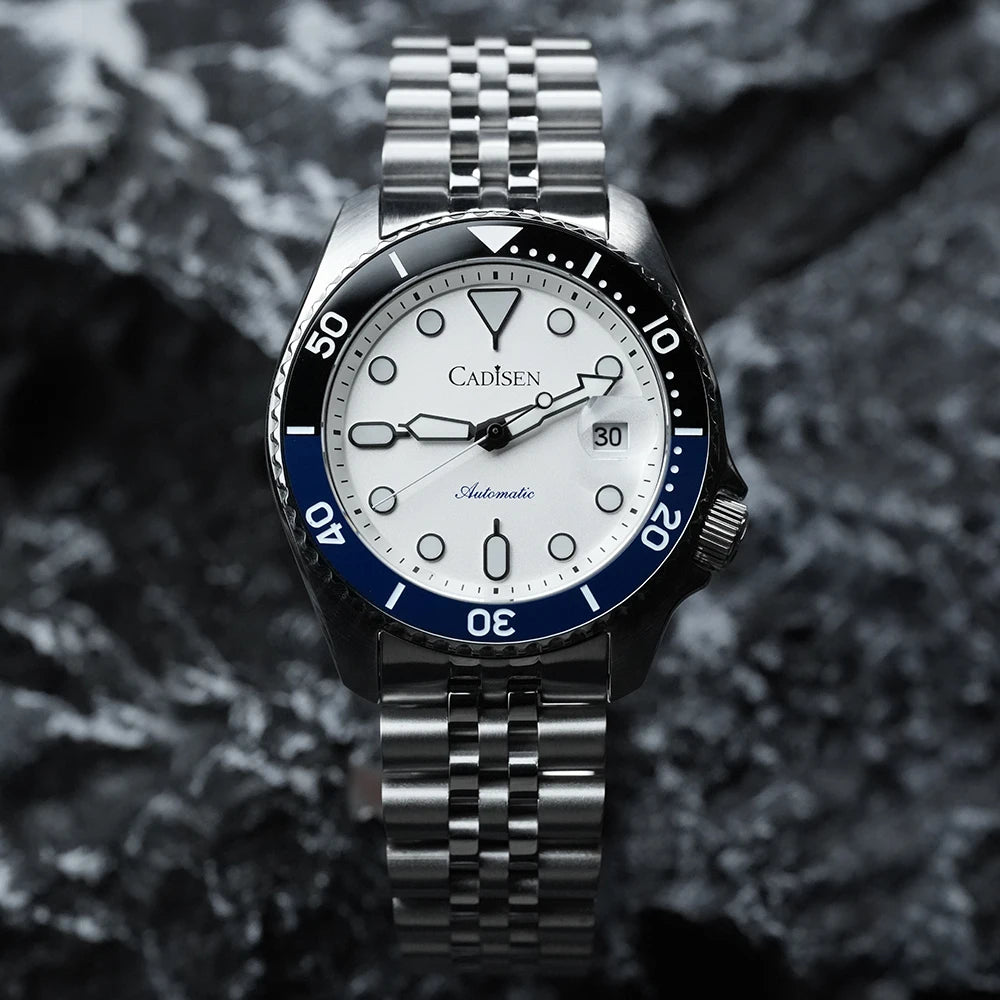 CADISEN New Luminous Men Mechanical Wristwatches Ceramic Bezel MIYOTA 8215 Sapphire Glass Automatic Watch Men Relogio Masculino