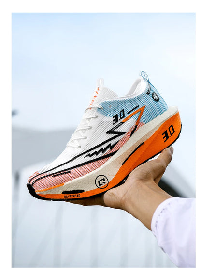 Running Shoes with Specialty Carbon Plate, Marathon Men’s Sports, Breathable, Lightweight, Comfortable Women’s Athletic Non-Slip Sneakers