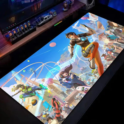 Large Overwatch PC Gamer Cabinet Mouse Pad Cute Pink Keyboard expansion pad Laptop Gaming Accessories Desk Mat Kawaii HD Carpet
