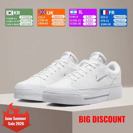 Nike Court Legacy Lift Height-Enhancing Sole Design Comfortable Anti-Slip Cushioning Durable Athletic Shoes FZ2606-100