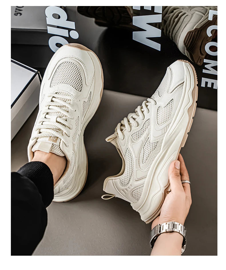 Herren-Speed-Freizeitsneaker für Frühling und Sommer, mit weicher Sohle, rutschfest, atmungsaktiv, Outdoor-Laufschuhe, modische Youth Joker Sportschuhe