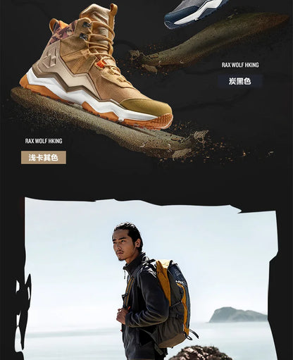 RAX Winter Hiking Boots Men Waterproof Breathable Outdoor Sports Sneakers Trekking Boots Mountain Trekking Shoes Big Size
