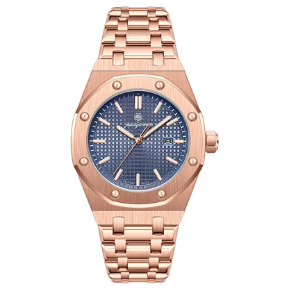 PAAZOMU Luxe vierkant herenhorloge met quartz, waterdicht, verlicht datumvenster, herenhorloge van roestvrij staal, zakelijke herenhorloges