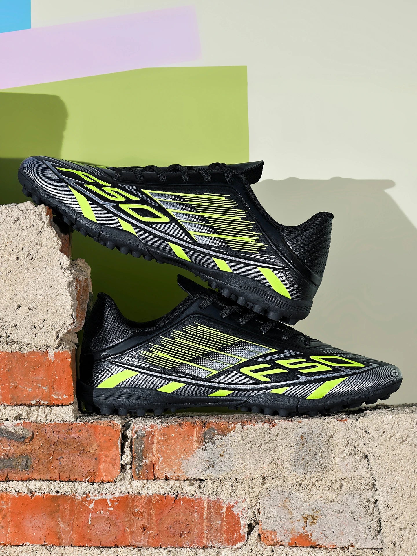TF Soccer Cleats Children Kids Boys Girls PU Fabric Upper Rubber Sole Non-Slip Wear-Resistant Training Shoes