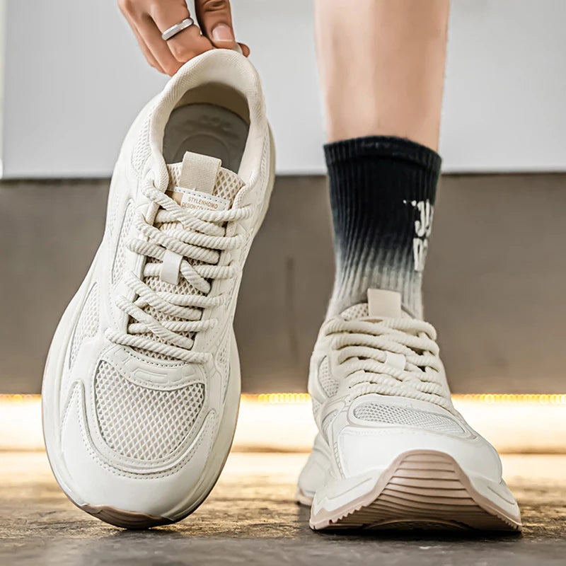 Herren-Speed-Freizeitsneaker für Frühling und Sommer, mit weicher Sohle, rutschfest, atmungsaktiv, Outdoor-Laufschuhe, modische Youth Joker Sportschuhe