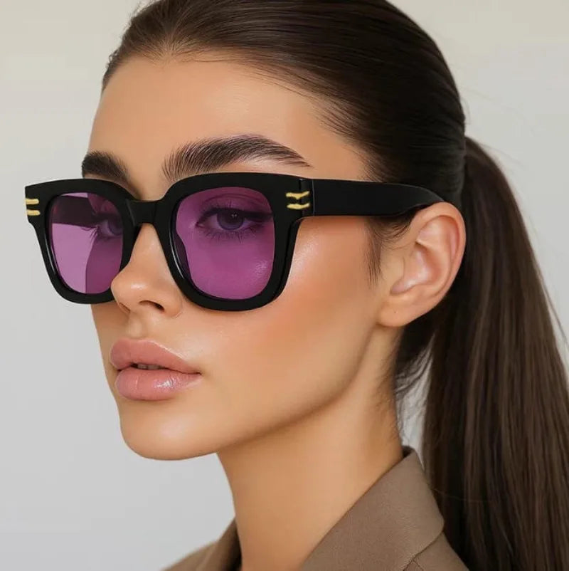 Ochelari de soare pătrați supradimensionați, la modă, de calitate superioară, cu protecție UV, pentru șofat, pentru bărbați și femei, cu personalitate, ochelari unisex