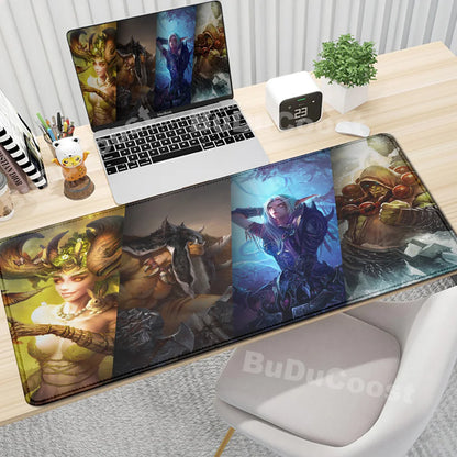 Anime World of Warcraft Podkładka na biurko Podkładka pod mysz do gier Akcesoria komputerowe XXL Podkładka z zapięciem na krawędzi Klawiatura Dywanik pod mysz dla graczy Podkładki biurowe