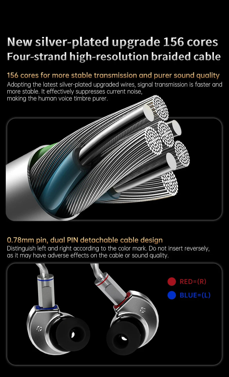 CCA Phoenix Metal Alloy Body 10mm Dual Magnetic Dynamic Coil HIFI Sound Quality In Ear Wired Esports Music Earphones