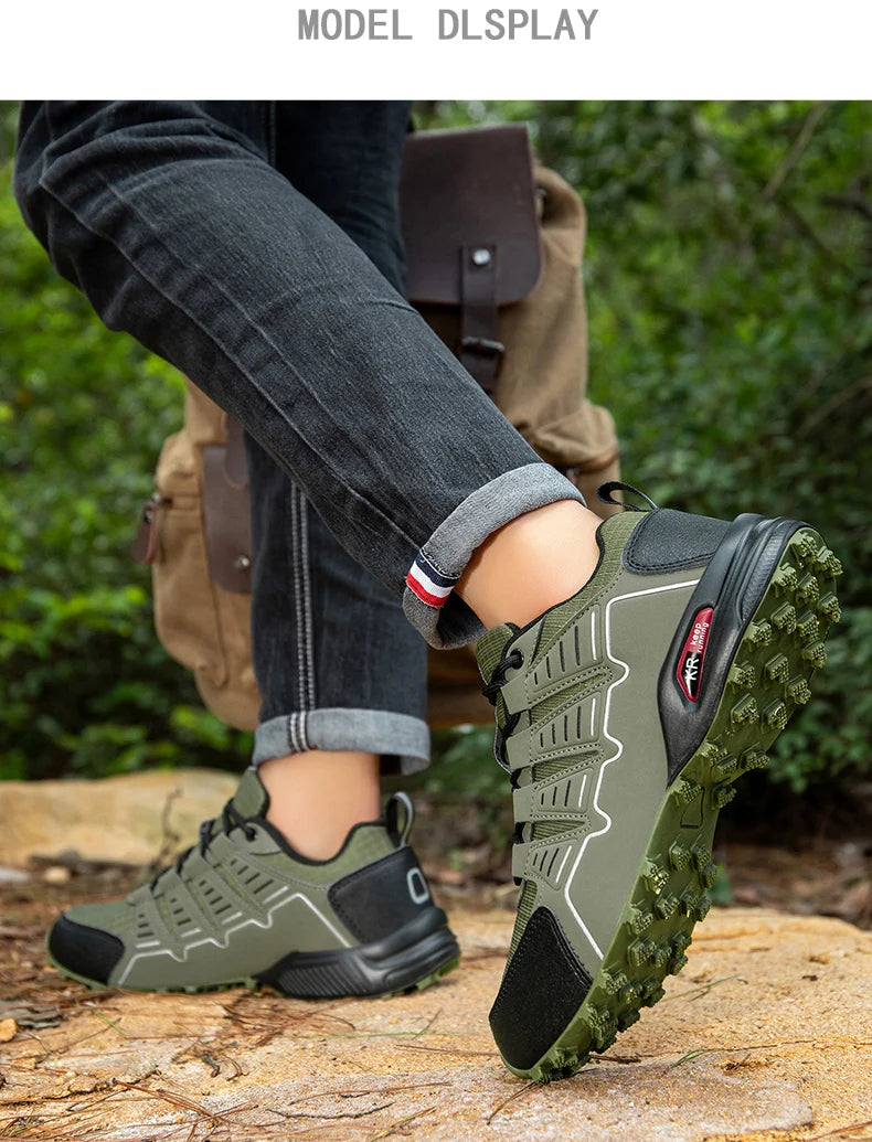 Men's Waterproof Hiking Shoes Non-Slip Hunting Boots Outdoor Tactical Training Sports Shoes Men Walking Hiking Travel Shoes