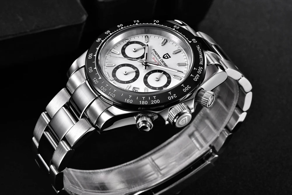 Relógio de pulso para homem PAGANI DESIGN – Modelo com mostradores coloridos, relógio de pulso de luxo com movimento de quartzo, cronógrafo equipado com um movimento