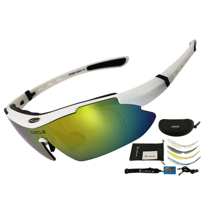 Ochelari de ciclism LOCLE UV400 polarizați pentru bărbați – pentru șosea, MTB, biciclete, pescuit, călărie – ochelari de protecție pentru ciclism