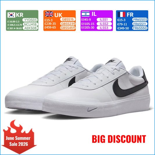 Nike COURT SHOT herresneakers til fritid: Skridsikre, slidstærke, komfortable og alsidige sneakers med lavt skaft FQ8146-104