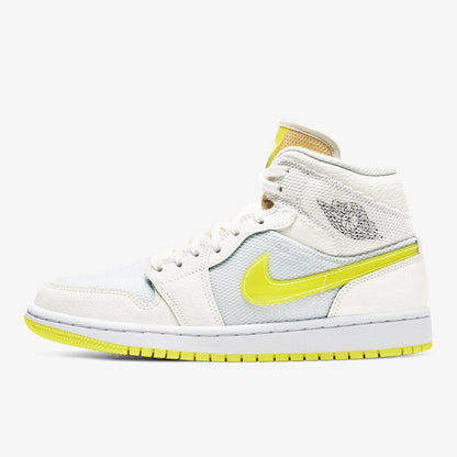 Aito Nike Air Jordan 1 Mid AJ1 Lakers -koripallokengät, puolikorkeat, DB2822-107