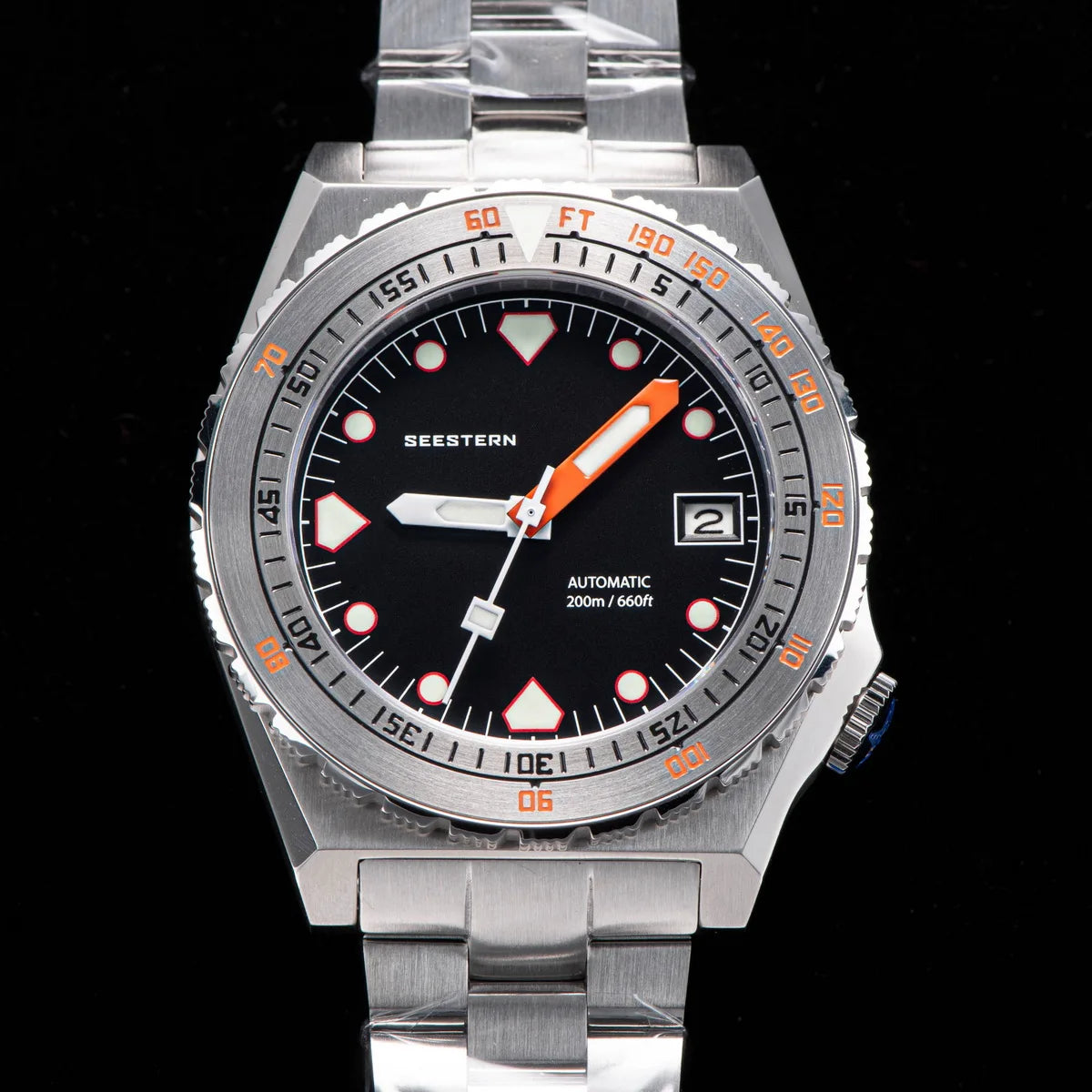 SEESTERN SUB600T V3 Men's Watch Automatic Diving Sapphire Wristwatch NH35 Movement Ceramic Bezel Luminous Date Jubilee Waterproof