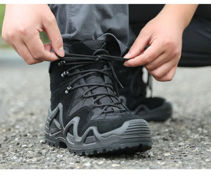 Topfight-Bottes de moto à lacets pour hommes, bottes de chasse, chaussures de randonnée, bottes de désert, haute qualité, grande taille