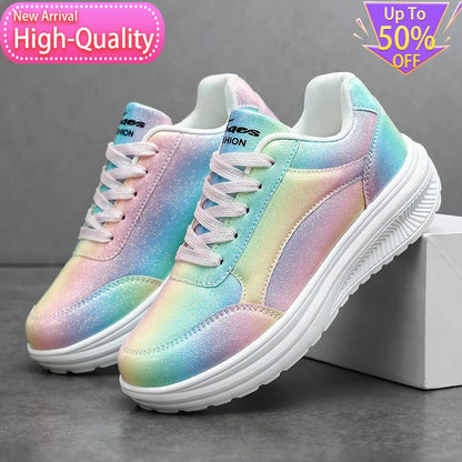 New summer fashionable women's sports shoes, versatile lightweight and durable running shoes, shock-absorbing daily walking shoes