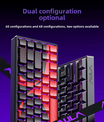 AULA WIN60HE Magnetic Switch Mechanical Keyboard, 60% Wired Gaming Keyboard with Hall Effect Magnetic Switches, Rapid Trigger Esports Keyboard