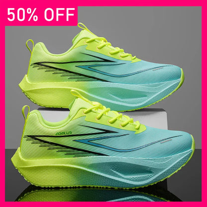 Unisex Sports Shoes Trendy Mesh Breathable Professional Running Shoes Outdoor Fitness Comfortable Lace-Up Sports Shoes for Men